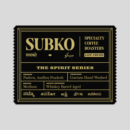 The Spirit Series: Subko VLGE, Paderu, Andhra Pradesh - Cask Barrel Aged (Medium Roast) Microlot Set of 2 x 250 G [500G]